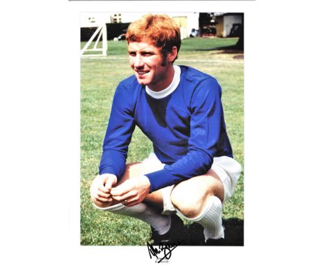 Football Alan Ball 16x12 signed colour photo pictured during his playing days at Everton. Alan James Ball MBE (12 May 1945 - 