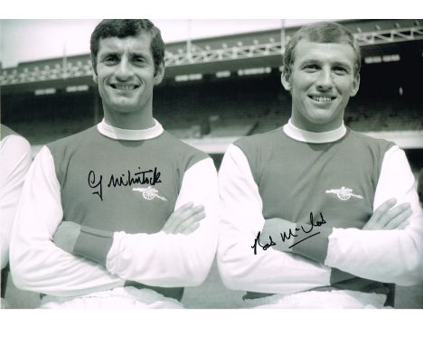 Frank McLintock and Bob McNab autographed high quality 16x12 photograph signed by Arsenal legends Frank McLintock and Bob McN