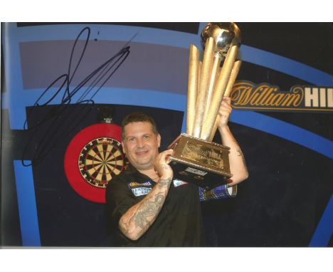 Darts Gary Anderson 12x8 signed colour photo pictured with the World Championship trophy. Gary Anderson (born 22 December 197