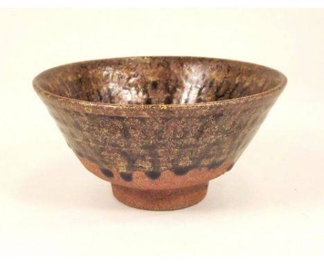IAN STEEL LEACH POTTERY. A Leach Pottery footed bowl by Ian Steel. Personal &amp; Pottery marks. Diameter 14.5cm. Note: Forme