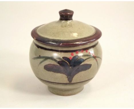 DAVID LEACH. A David Leach, Lowerdown Pottery lidded preserves jar. Personal mark. Height 11cm.