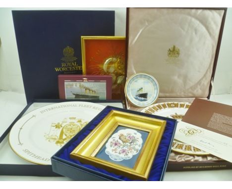 A SPODE COMMEMORATIVE PLATE "The Duke of Wellington's Regiment", limited edition 116/500, in original box with certificate, t