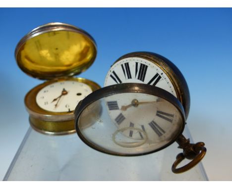 TWO FUSEE POCKET WATCHES IN SILVER CASES, ONE BY WALDFOGEL AND SIEDLER AND THE OTHER BY COULON, THE BOX CASE CRESTED (2).
