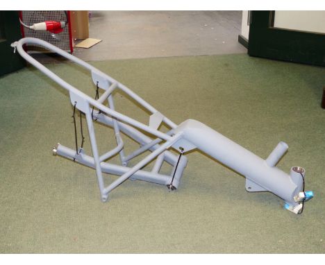 AN UNUSED, CGA 'EGLI'-TYPE FRAME WITH SWINGING ARM TO FIT A VINCENT TWIN CYLINDER ENGINE, WITH STEERING HEAD BEARINGS, CHAIN 