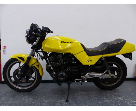 SUZUKI GSX1100E (1983) REG NO KEG 557Y GSX1100E- THIS CUSTOMISED 1983 GSX, SUPPLIED NEW ABROAD AND IMPORTED IN 1998, THE SIDE