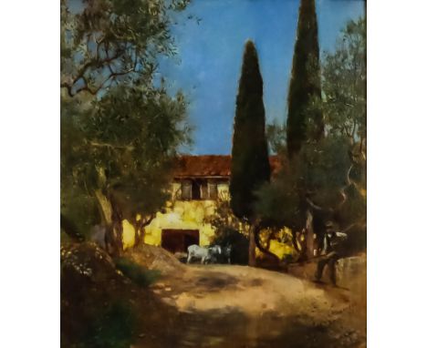 Herbert Alexander (1874-1946) - Oil painting - "Cercina, near Florence", signed and dated '98, panel 8.25ins x 7.25ins, in gi