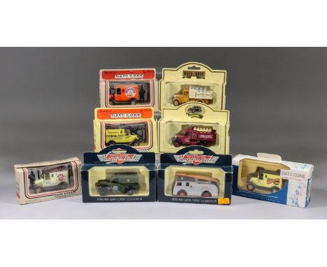 A Collection of Lledo Diecast Vehicle Models and Promotion Models, including - "1955 Dennis F8 Fire Engine", "Model T Ford Va