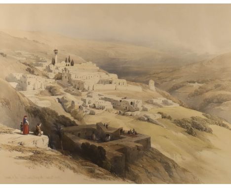 David Roberts (1796-1864) - Coloured lithograph - "Convent of Jovia-Santa, Nazareth, April 21st 1839", 14ins x 20ins Note: Fr