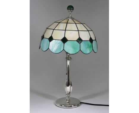 A George V Silver Electric Table Lamp, by Alexander Clark &amp; Co. Ltd, Sheffield 1927, with moulded baluster shaped column 