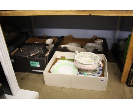 Three boxes of china, Royal Worcester Evesham etc.