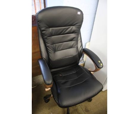 Office chair and a standard lamp