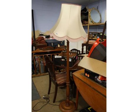 Mahogany standard lamp
