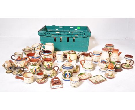 Torquay &amp; Dartmouth pottery tea service set. Large collection of vintage 20th Century ceramic pottery items to include; h