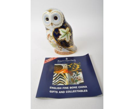 Royal Crown Derby -&nbsp; Twilight Owl - A vintage 20th century Royal Crown Derby NOS New Old Stock fine bone china boxed pap