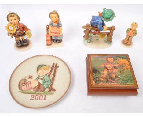 Hummel Goebel - A collection of NOS New Old Stock boxed German Hummel Goebel figurines to include Retreat to Safety, Sunflowe
