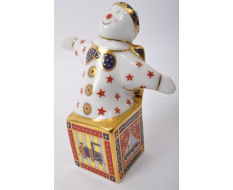 Royal Crown Derby - Jack in the Box - Treasures of Childhood - A vintage 20th century bone china paperweight with gilded deta
