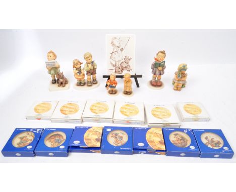 Hummel Goebel - A collection of NOS New Old Stock boxed German Hummel Goebel figurines to include She Caught It!, First Mate,