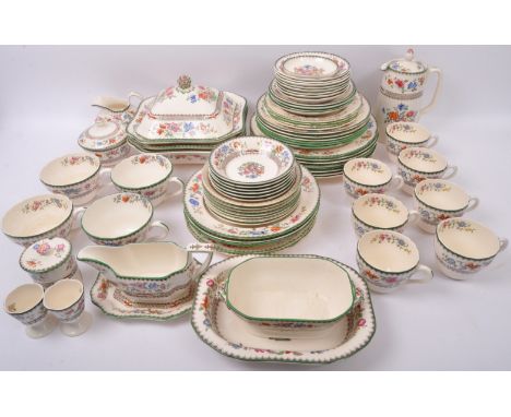 A large collection of late 19th century / early 20th century Copeland Spode 'Chinese Rose' dinnerware. The lot to include lar