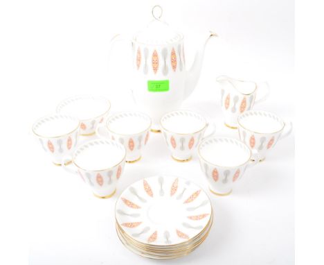 A contemporary Royal Albert 'Safari' coffee service. The set comprising a coffee pot, milk jug &amp; sugar bowl, six coffee c