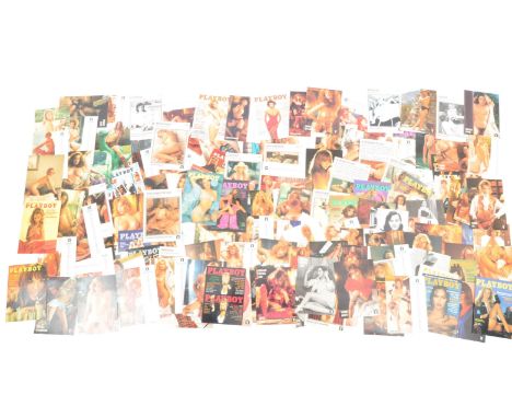 A collection of vintage 20th Century Playboy erotic centrefold collectors cards. Models dating from the 1960s up to the 1990s
