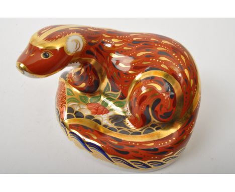 Royal Crown Derby -&nbsp; - A vintage 20th century Royal Crown Derby NOS New Old Stock 'Papbox Pw Otter' fine bone china boxe