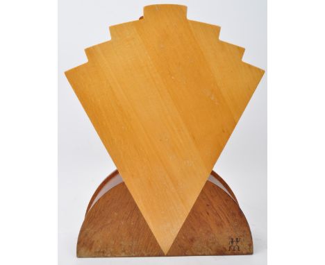 Danish design - Jannik Larsen. Retro vintage mid 20th Century Art Deco style knife block. In stepped triangular form style in