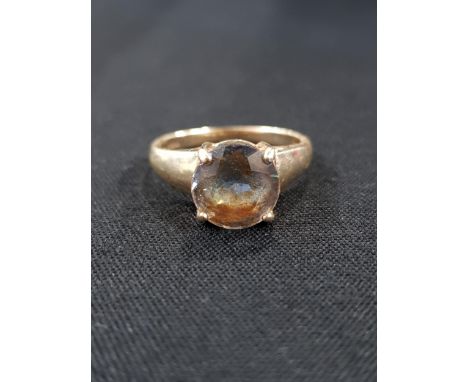9 CARAT GOLD &amp; MYSTIC TOPAZ RING 3.8G TOTAL 