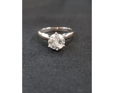 14 CARAT WHITE GOLD DIAMOND SOLITAIRE RING WITH 1.5 CARAT OF DIAMONDS 