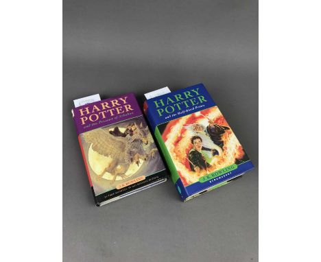 TWO HARRY POTTER BOOKS,The Prisoner of Azkaban, pub. line 20-15, 1999, and The Half-Blood Prince with printing error on p. 99