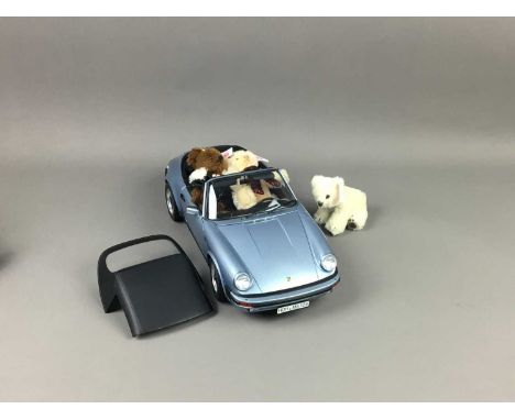 STEIFF PORSCHE CARERRA CAR AND MINATURE PAIR OF TEDDY BEARS,car length 34cm, and further Steiff bears, including No. 111471, 