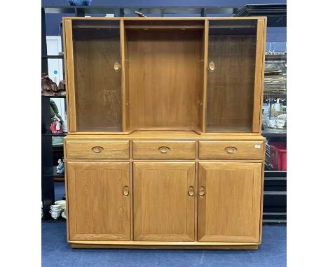 ERCOL OAK WALL UNIT,155cm wide