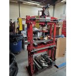 Jet 15-Ton Hydraulic H-Frame Press, Model HP-15A, S/N 705022, 24-3/4" Window, Adjustable Bed Height
