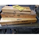 Hanson 1922 HRT Die Set, Taper & Letter Reamer Sets In Wood Cases