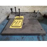 Cabinet & Content; 6" Contour Rotary Machine Vise, Misc. Blocks, Parts, & Steel