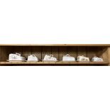Staffordshire, six small cheese dishes from various manufacturers including Foley, Richmond,