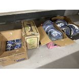 Bristol ware 'Willow' pattern tea service, Alton ware blue and white dinner service, and Ironstone