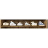 Staffordshire, six medium cheese dishes from various makers including Myott, Booths, etc.