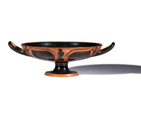 An Attic Black-Figured Eye-CupCirca Late 6th Century B.C.Width 11 1/2 inches (29 cm). Provenance:Summa Galleries, Beverly Hil