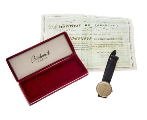 Berthoud Geneve, Orologio oro giallo 18ct carica manuale ref. 45209, mm. 34 con astuccio e garanzia, '1961'Berthoud Geneve, a