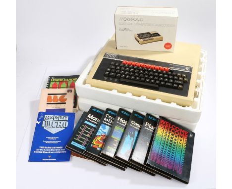 1980s BBC Acorn Micro B Computer, together with a boxed Morwood Computer Data Recorder, including the original user guide and