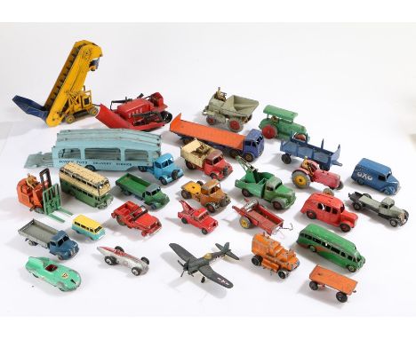 Dinky and Corgi model vehicles, to include Pullmore car transporter, Foden lorry, Coventry Climax forklift All model vehicles