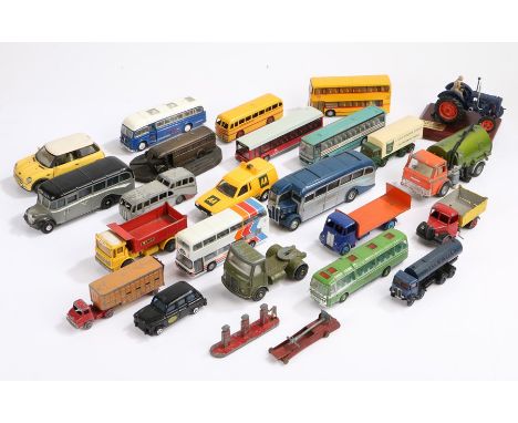 Collection of unboxed toy cars, buses and lorries, to include makes by Matchbox Superkings, Dinky, Corgi, (qty)