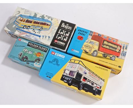 Corgi Classics die cast boxed examples, The Beatles Bedford Val Magical Mystery Tour Bus, Golden Oldies, Guide Friday Leyland