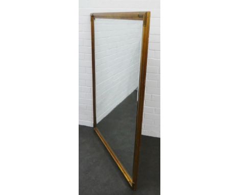 Large modern wall mirror with gilt frame and bevelled mirror, 130 x 100cm