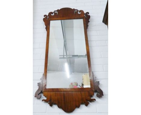 Georgian style mahogany framed wall mirror, 66 x 130cm 