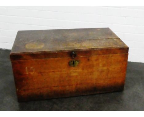 Vintage pine storage trunk, 38 x 76cm 