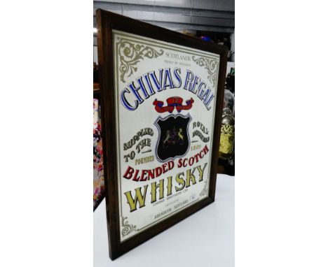 Chivas Regal Scotch Whisky framed mirror, 51 x 66cm
