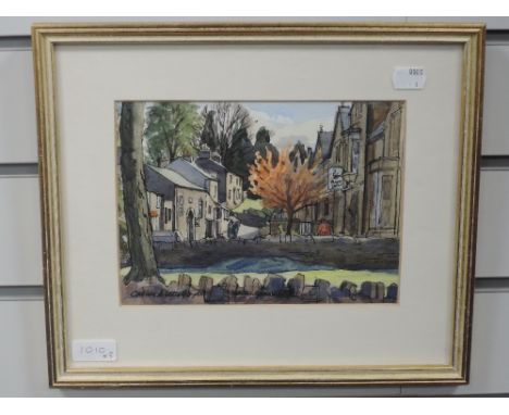 Two watercolours and a sketch, Caroline A Metcalfe Gibson, Ravenstonedale, signed, 16 x 22cm, Jack and Jill, signed, 9 x 9cm,