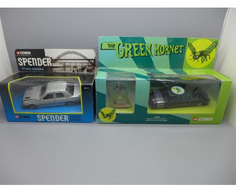 A Corgi Toys Green Hornet and a Spender Ford Sierra motor car, boxed 