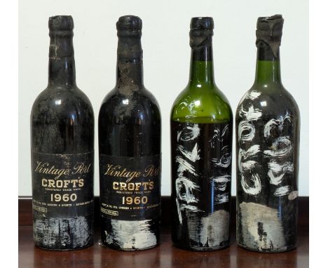 One bottle of Crofts 1960 vintage port;&nbsp;One bottle of Crofts 1963 vintage port; &amp; two other bottles&nbsp;(a/f - Crof